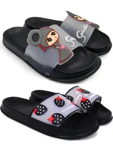 Pampy Angel Women Black EVA Flip Flops