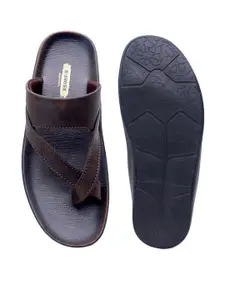 R-SWISS Men Brown Synthetic Flip Flops