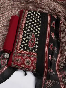 Meena Bazaar Floral Printed Unstitched Dress Material