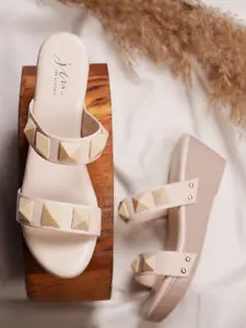 JM Looks Women Stylish Trendy Embellished Wedges Heeled Sandal