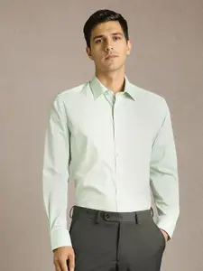 Louis Philippe Textured Long Sleeves Pure Cotton Formal Shirt