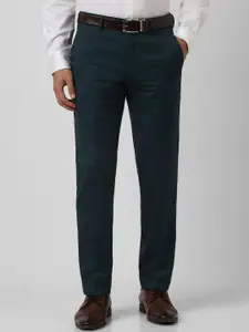 Van Heusen Men Mid-Rise Solid Slim Fit Formal Trousers