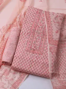 Meena Bazaar Floral Printed Unstitched Dress Material