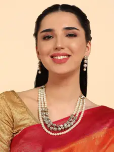 Anouk Kundan Beaded Statement Necklace