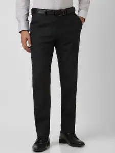 Van Heusen Men Slim Fit Mid-Rise Formal Trousers