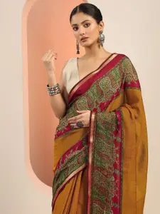 Libas solid Saree with printed Border