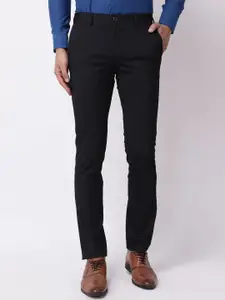 Blackberrys Men B-95 Regular Fit Mid-Rise Formal Trousers