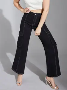 Life With Pockets Women Wide Leg High-Rise Heavy Fade Stretchable Denim Jeans