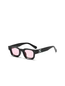 LULU & SKY Women Square Sunglasses M5442-BLACK TRANSPARENT PINK