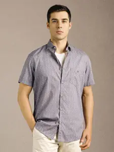 Louis Philippe Sport Men Geometric Printed Spread Collar Casual Shirt