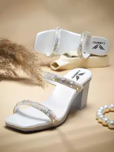 carrito Women Embellished Block Heel Sandals