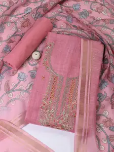 Meena Bazaar Embroidered Zari Unstitched Dress Material