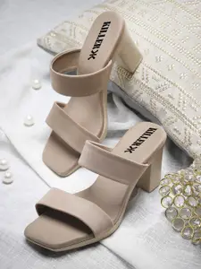 Killer Women Solid Block Sandals Heels