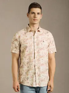 Louis Philippe Jeans Men Abstract Printed Spread Collar Casual Shirt