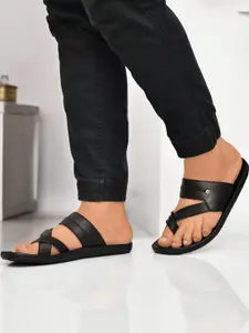 R-SWISS Men Black Synthetic Flip Flops