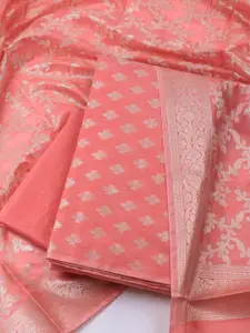 Meena Bazaar Floral Woven Design Unstitched Dress Material