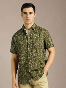 Louis Philippe Sport Men Floral Printed Spread Collar Casual Shirt