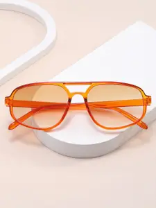 LULU & SKY Women Regular Lens Aviator Sunglasses B5317-ORANGE TEA