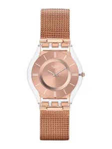 Swatch Women Round Dial & Stainless Steel Straps Analogue Watch SS08K104M