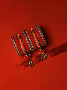 leshya Set of 36 Artificial Stone & Bead StuddedBangle