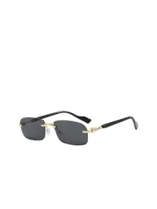 LULU & SKY Women Rectangle Sunglasses STY-20277-GOLD BLK GRY