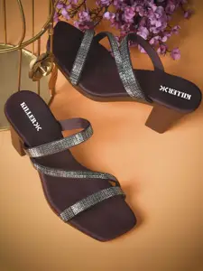 Killer Women Embellished Block Heel Sandals