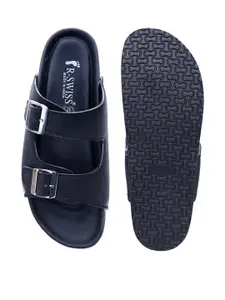 R-SWISS Men Black Synthetic Flip Flops
