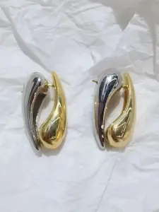 KRENOZ Rhodium-Plated Teardrop Studs