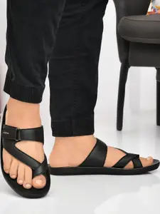 R-SWISS Men Black Synthetic Flip Flops