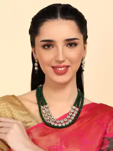 Anouk Kundan Beaded Statement Necklace