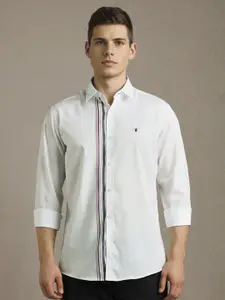 Louis Philippe Sport Men Vertical Striped Spread Collar Pure Cotton Casual Shirt