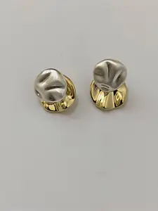 KRENOZ Rhodium-Plated Contemporary Studs