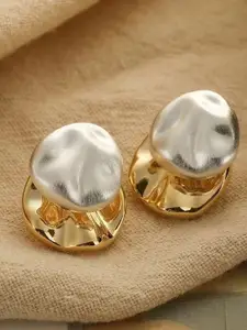 KRENOZ Rhodium-Plated Contemporary Studs