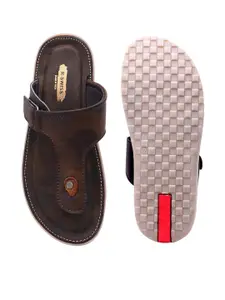 R-SWISS Men Brown Synthetic Flip Flops