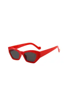 LULU & SKY Women Red Lens & Red Cateye Sunglasses with