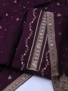 Meena Bazaar Floral Woven Design Unstitched Dress Material