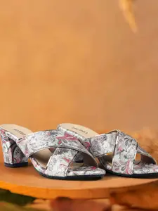 Metro Women Printed Block Peep Toes