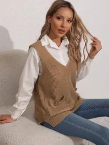DressBerry Women Ribbed Sweater Vest