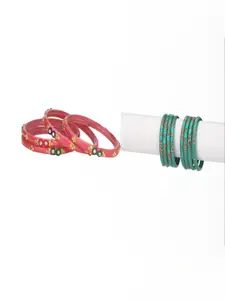 SOMIL Women Set of 2 Traditional Glass Bangles