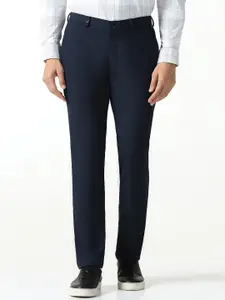 Blackberrys Men Slim Fit Low-Rise Formal Trousers