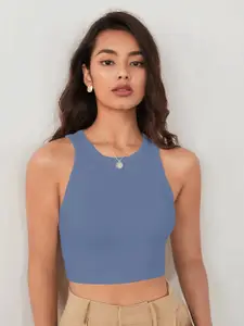 TOOCHKI Women Ribbed Tank Crop Top