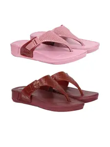 RIFOF Women Pink Flip Flops