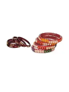Somil Set of 8 Women Glass Bangle