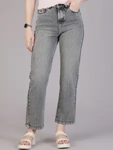 V-Mart Women Straight Fit Mid-Rise Cotton Jeans