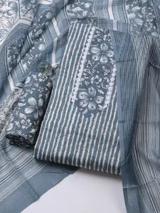 Meena Bazaar Floral Printed Unstitched Dress Material