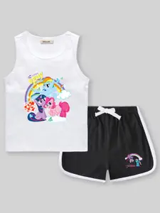 INCLUD Girls My Little Pony Graphic Printed T-shirt with Shorts
