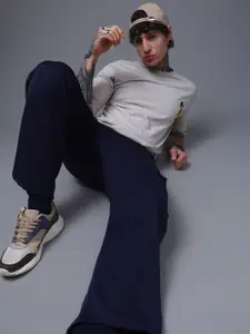 MADSTO Men Straight-Fit Mid-Rise Track Pants