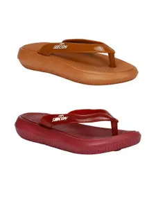 RIFOF Women Brown Flip Flops