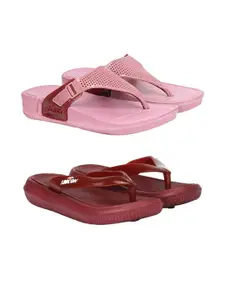 RIFOF Women Pink Flip Flops