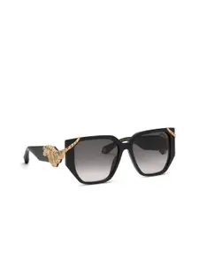 Roberto Cavalli Women Grey Lens & Black Other Sunglasses with